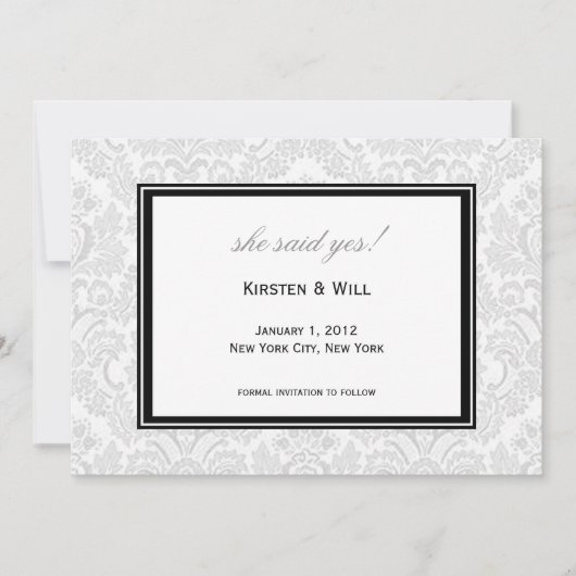 ze zei ja! kaart (Voorkant)