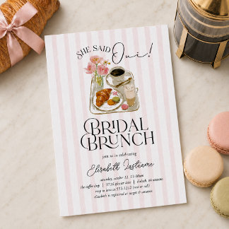 Ze Zei Ja Parisiaanse Bruidsbrunch Uitnodiging