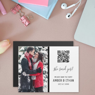 Ze zei ja! QR het Malplaatje van de CodeFoto spare