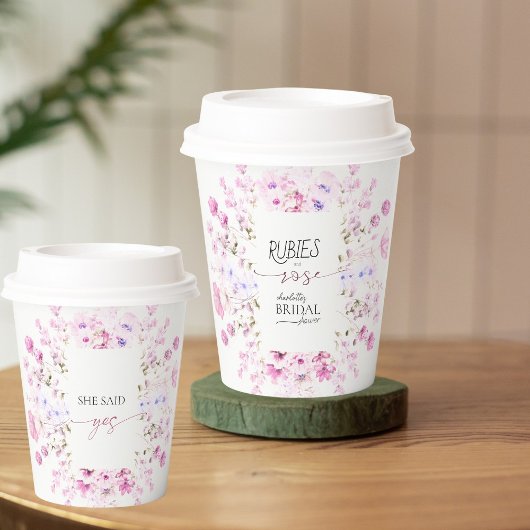 Ze zei ja Ruby Roos Vrijgezellenfeest Papieren Bekers