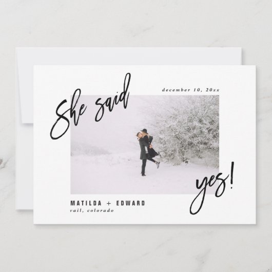 Ze zei ja! save the date (Voorkant)