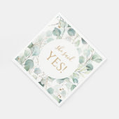 Ze zei ja servetten eucalyptus bruidsfeest (Hoek)