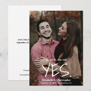 Ze zei: Ja, sla de datumfoto op Save The Date