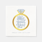 Ze zei ja tegen de wedstrijd servet (Voorkant)