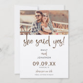 Ze zei ja tegen het fotoscript save the date (Voorkant)
