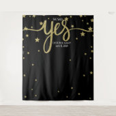 Ze zei ja trouwfoto Booth achtergrond banner Wandkleed (Voorkant)