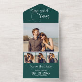 Ze zei ja Verloving aankondiging behalve datum (Binnen)