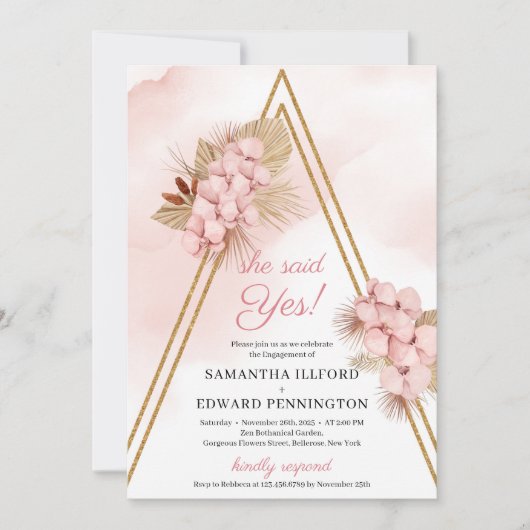 Ze zei: "Ja Verloving" Kaart (Voorkant)