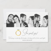 Ze zei ja Verloving kerst Kaart (Voorkant)