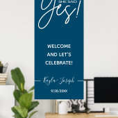 Ze zei ja Verloving welkom Poster (Thuiskantoor)