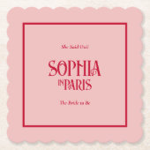 Ze zei Oui! De bruid op het feest in Parijs Kartonnen Onderzetters (Voorkant)