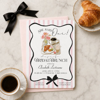 Ze zei Oui Parijse Bruidsontbijt Borrel Kaart