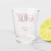 Ze zei verdomme ja Roze Western Booth Hoed Bruilof Shot Glas (Achterkant)