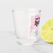 Ze zei verdomme ja Roze Western Booth Hoed Bruilof Shot Glas (Links)