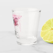 Ze zei verdomme ja Roze Western Booth Hoed Bruilof Shot Glas (Rechts)