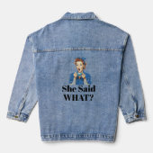 Ze zei wat? Spijkerjas Denim Jacket (Achterkant)