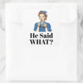 Ze zei wat? Sticker (Tas)