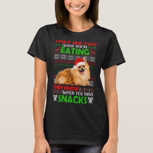 Ze zien je als je Pommeren kerstman eet T-shirt