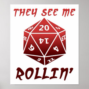 Ze zien me het grappige Poster van Rollin