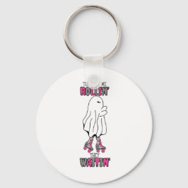 Ze zien me rollen, ze wachten in 'roze retro geest sleutelhanger