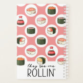 Ze zien me Rollin' Kawaii Fun Sushi Rolls & Stippe Planner (Achterkant)