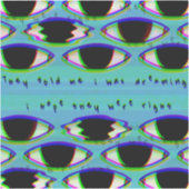 Ze zijn aan het kijken - Glitched Dreamcore Sticke Sticker (Voorkant)