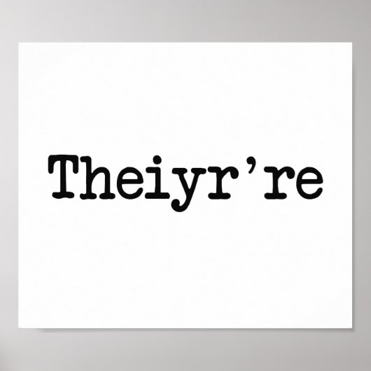 Ze zijn daar, het zijn Grammer Typo. Poster (Voorkant)