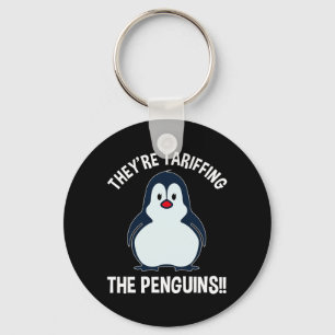 Ze zijn de pinguïns aan het opjagen! sleutelhanger
