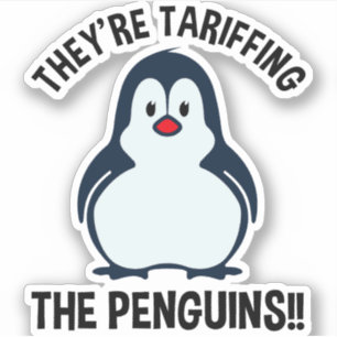 Ze zijn de pinguïns aan het opjagen! sticker