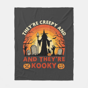 Ze zijn enge Halloween heksengrafsteenpomp Fleece Deken