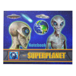 ZE ZIJN ER AL - SUPERPLANET-ontwerp verzamelen Notitieblok