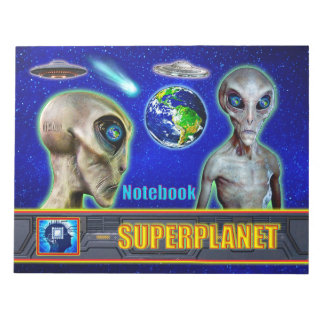ZE ZIJN ER AL - SUPERPLANET-ontwerp verzamelen Notitieblok