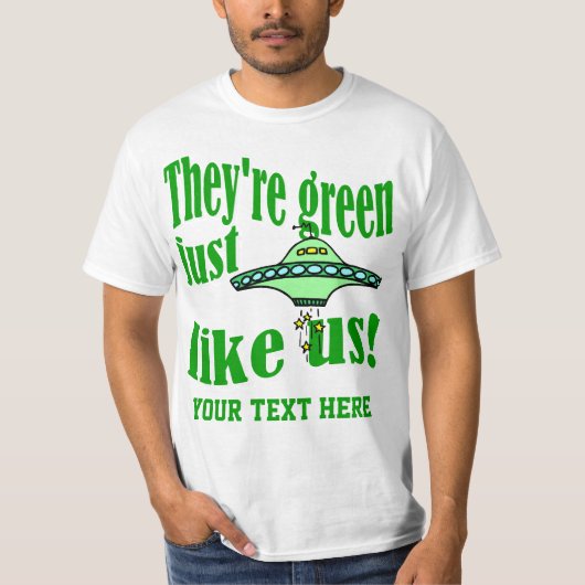 Ze zijn groen net als wij t-shirt (Voorkant)