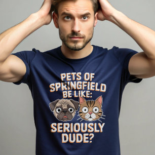 Ze zijn het eten van de honden katten Springfield  T-shirt