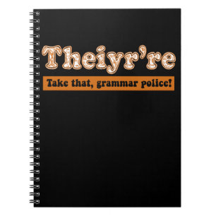 Ze zijn leraar Engels Grammar Police Notitieboek