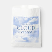 Ze zit op Cloud Nine Blue Vrijgezellenfeest Bedankzakje (Voorkant)