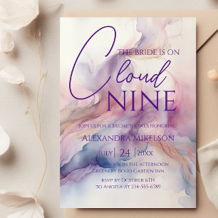 Ze zit op Cloud Nine Dreamy Pastel Vrijgezellenfee Kaart