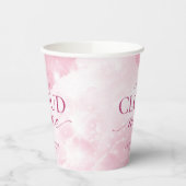 Ze zit op Cloud Nine Pink Vrijgezellenfeest Papieren Bekers (Links)