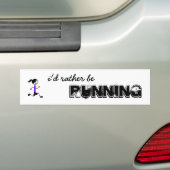 ze zou liever lopen bumpersticker (Op auto)