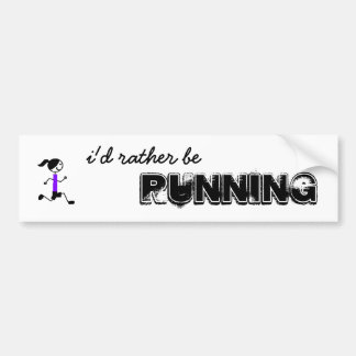 ze zou liever lopen bumpersticker