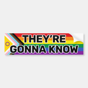 Ze zullen zwarte intersekse leren kennen, inclusie bumpersticker