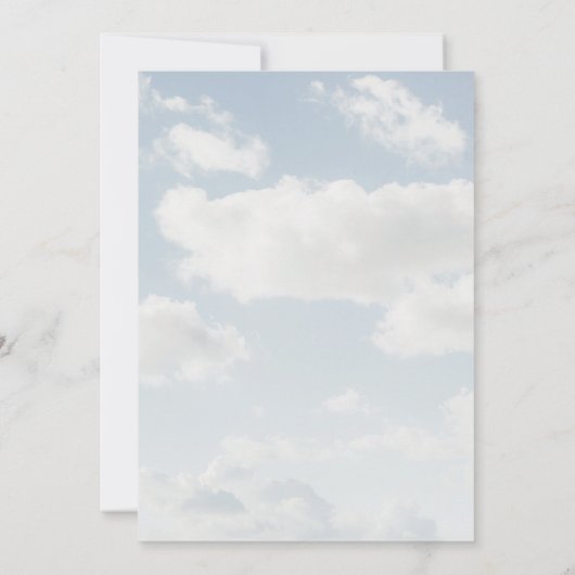 Ze zweeft op wolk 9 Bruidsfeest  Kaart (Achterkant)