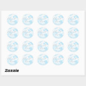 Ze zweeft op wolk negen - Blauw Pastel Bruidsmeisj Ronde Sticker (Vel)
