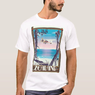 Zealand Denemarken reisposter T-shirt