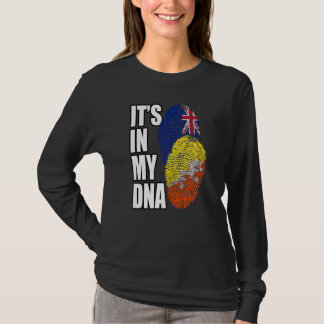 Zealander And Bhutanese Mix DNA Flag Heritage T-shirt