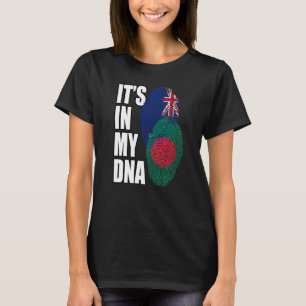 Zealander En Bangladeshi Mix DNA Vlag Erfgoed T-shirt