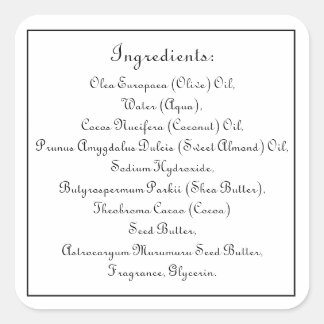 Zeap Skincare Ingrediënt Listening Product dat is Vierkante Sticker