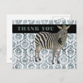 Zeb Dank u Damask Briefkaart (Voorkant / Achterkant)