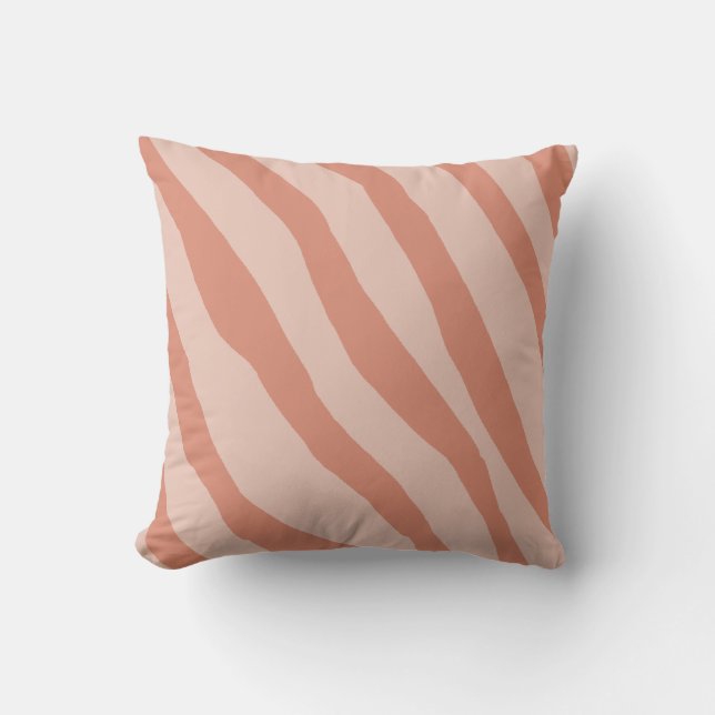 Zeba Pattern Peach roze Sierkussen (Voorkant)