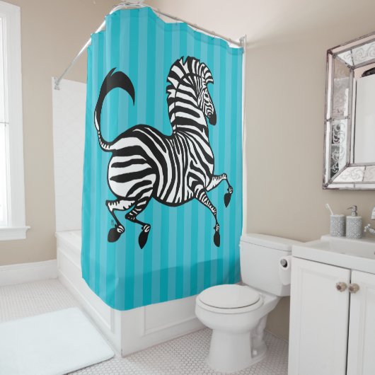 Zebra 1 Douchegordijn (In situ)